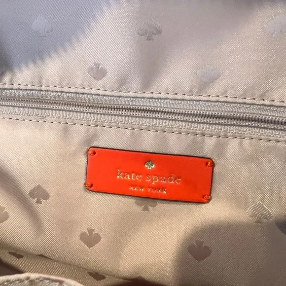 Kate Spade Orange and White Floral Mini Backpack